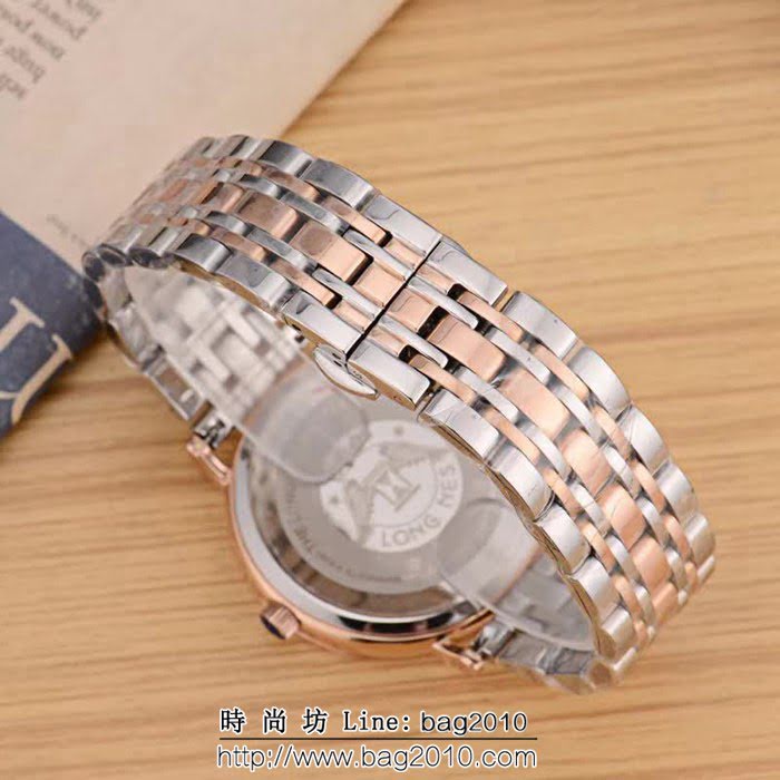 LONGINES浪琴 牛皮錶帶石英情侶對表  WSS1858